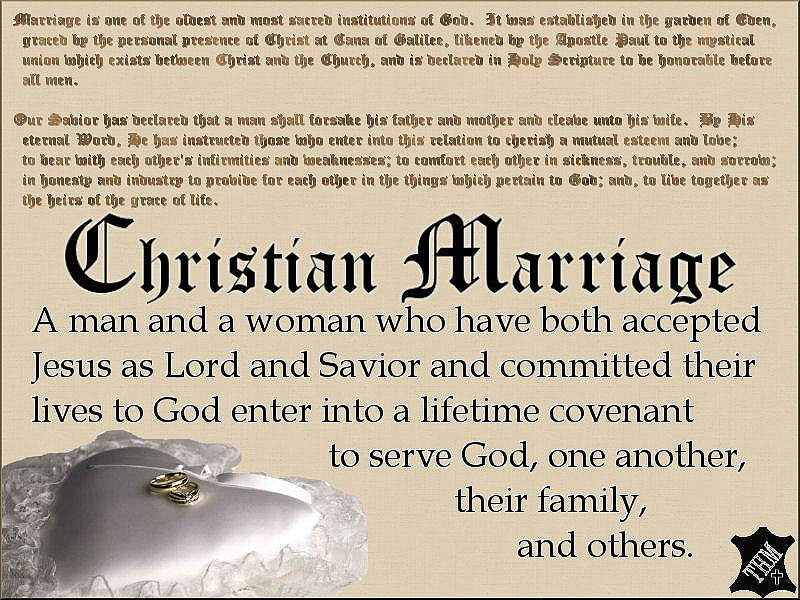 A Christian demeanor for marriage 